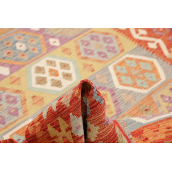 Tappeto Kilim Afghanistan 200x303 Rosso Arancio