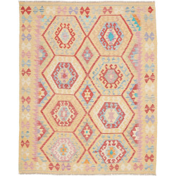 Tappeto Kilim Afghanistan 155x193 Giallo Crema