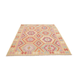 Tappeto Kilim Afghanistan 155x193 Giallo Crema