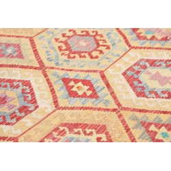 Tappeto Kilim Afghanistan 155x193 Giallo Crema