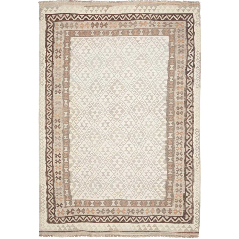 Tappeto Kilim Afghanistan 205x302 Avorio Beige
