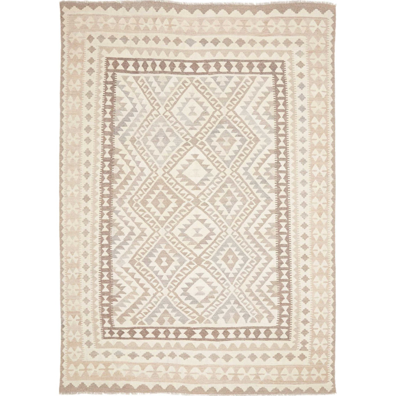 Tappeto Kilim Afghanistan 201x291 Crema Beige M