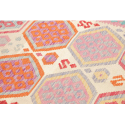 Tappeto Kilim Afghanistan 201x303 Rosa Corallo