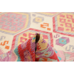 Tappeto Kilim Afghanistan 201x303 Rosa Corallo