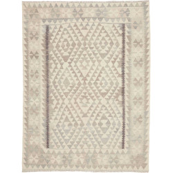 Tappeto Kilim Afghanistan 152x201 Crema Grigio