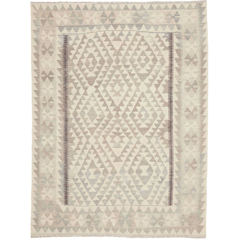 Tappeto Kilim Afghanistan 152x201 Crema Grigio