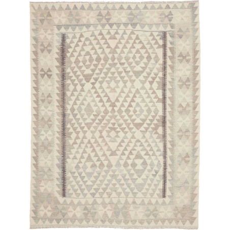 Tappeto Kilim Afghanistan 152x201 Crema Grigio