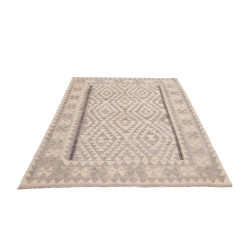 Tappeto Kilim Afghanistan 152x201 Crema Grigio