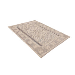 Tappeto Kilim Afghanistan 152x201 Crema Grigio