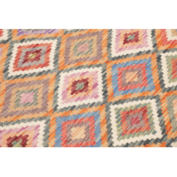 Tappeto Kilim Afghanistan 151x149 Blu Scuro Ara