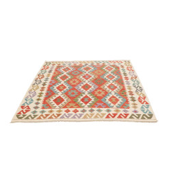 Tappeto Kilim Afghanistan 150x150 Crema Beige A