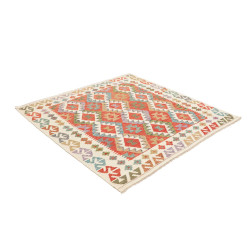 Tappeto Kilim Afghanistan 150x150 Crema Beige A