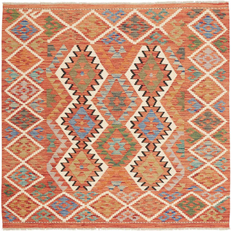 Tappeto Kilim Afghanistan 150x151 Terracotta Ar