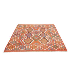 Tappeto Kilim Afghanistan 150x151 Terracotta Ar
