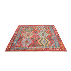 Rug Kilim Afghanistan 154x156 Red Blue Orange P