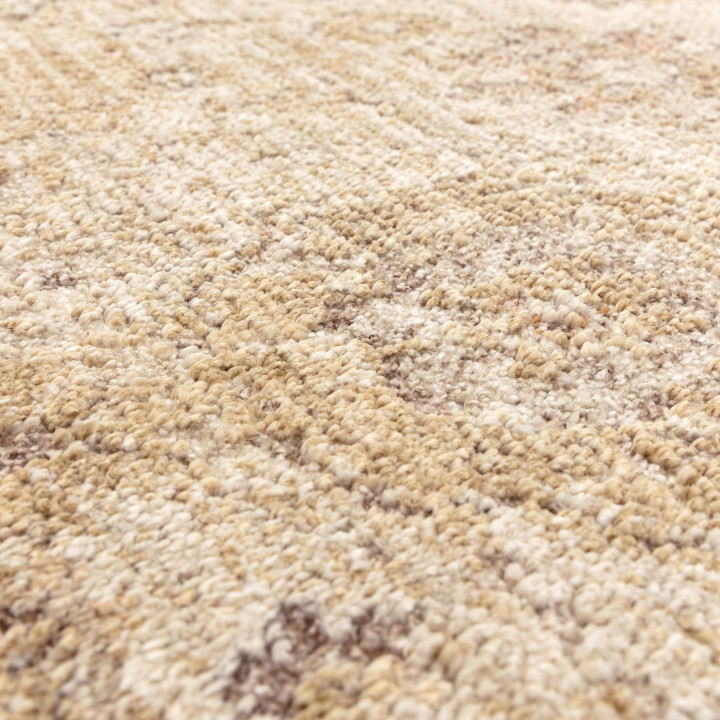 Tappeto Heriz medaglione floreale beige e tortor