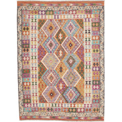 Rug Kilim Afghanistan 150x206 Cream Orange Blue