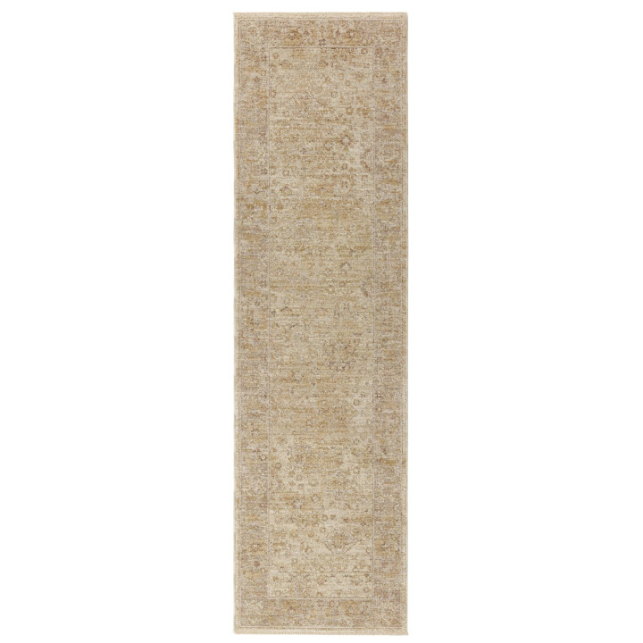 Rug Heriz floral with medallion beige taupe sand