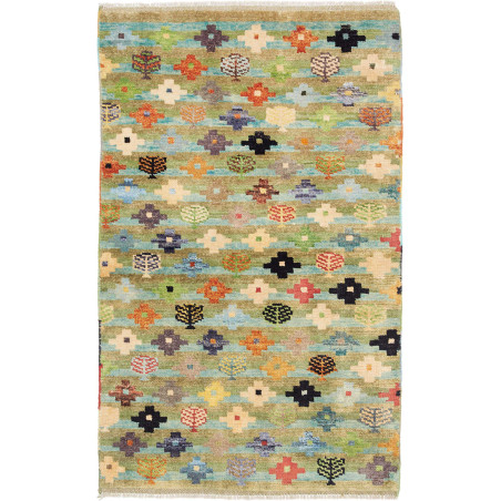 Tappeto Gabbeh Marrakech Pakistan 93x151 Verde