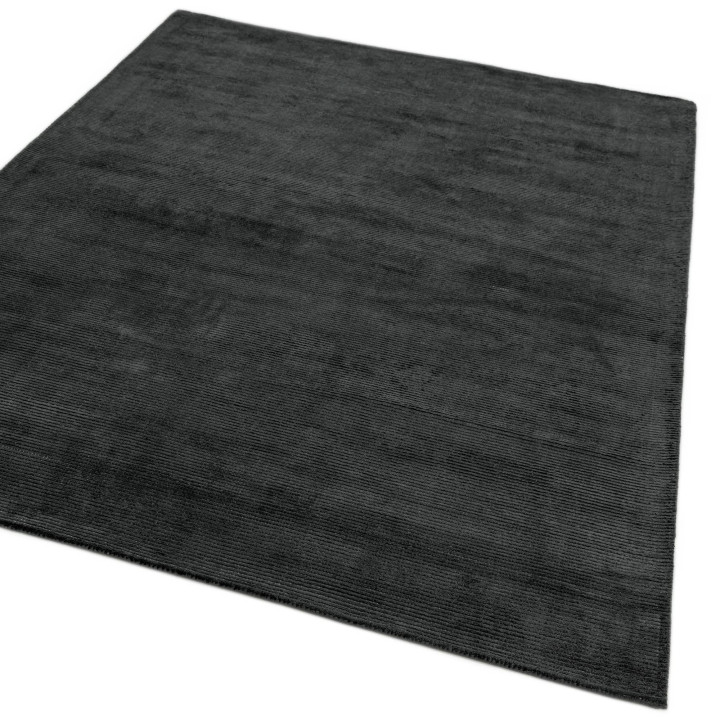 Rug Reko plain dark grey silver 160x230 cm