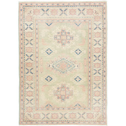 Tappeto Kazak Afghanistan 99x138 Verde Salvia