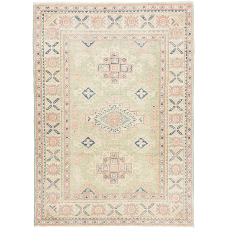 Tappeto Kazak Afghanistan 99x138 Verde Salvia