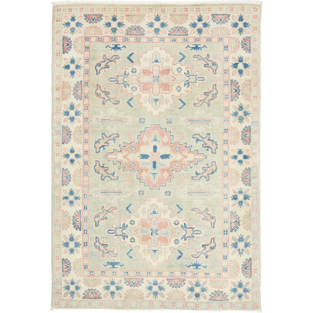 Tappeto Kazak Afghanistan 99x147 Verde Salvia