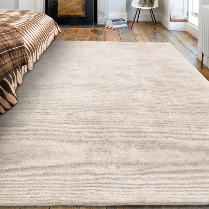 Rug Reko plain beige ivory 100x150 cm
