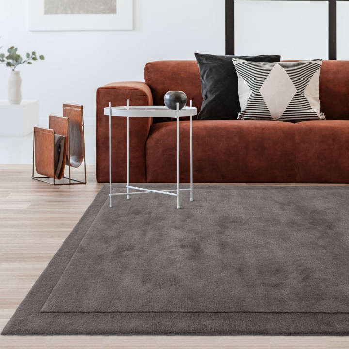 Rug Rise geometric dark grey silver 160x230 cm