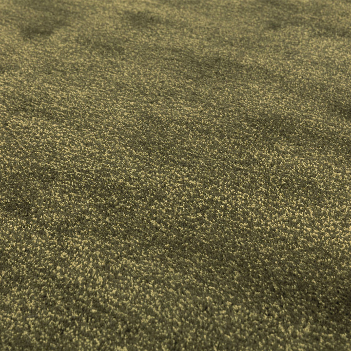 Rug Rise plain olive green dark green 200x290 cm