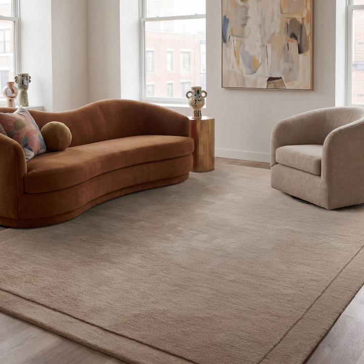Tappeto Rise geometrico beige e tortora 160x230