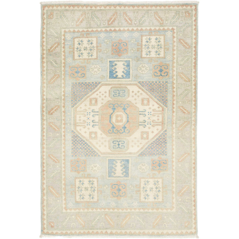 Tappeto Kazak Afghanistan 100x150 Celeste Beige