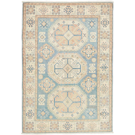 Tappeto Kazak Afghanistan 102x153 Blu Cielo