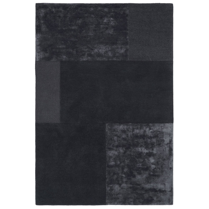 Rug Tate Tonal Textures geometric dark grey ligh