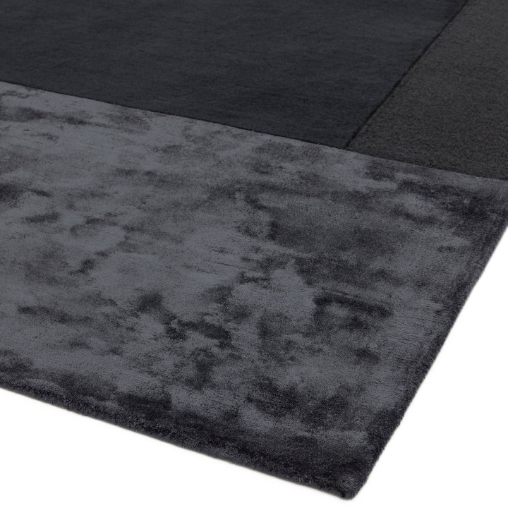 Rug Tate Tonal Textures geometric dark grey ligh