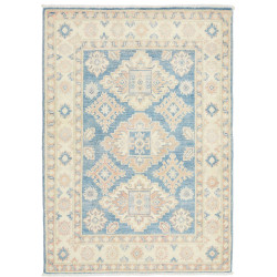 Tappeto Kazak Afghanistan 104x149 Blu Crema