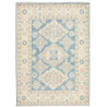 Tappeto Kazak Afghanistan 104x149 Blu Crema