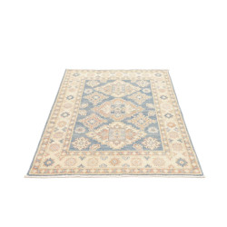 Tappeto Kazak Afghanistan 104x149 Blu Crema