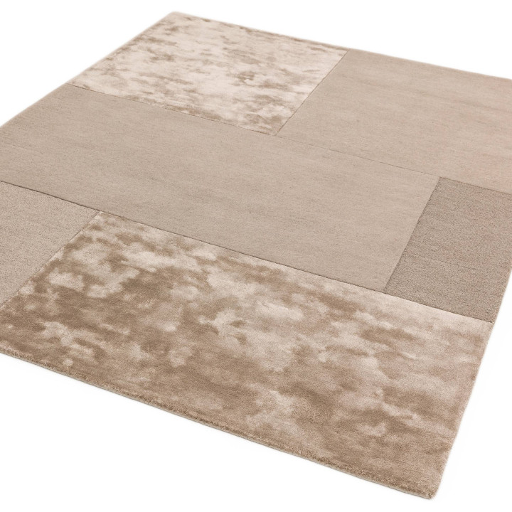 Tappeto Tate Tonal Textures patchwork beige e to
