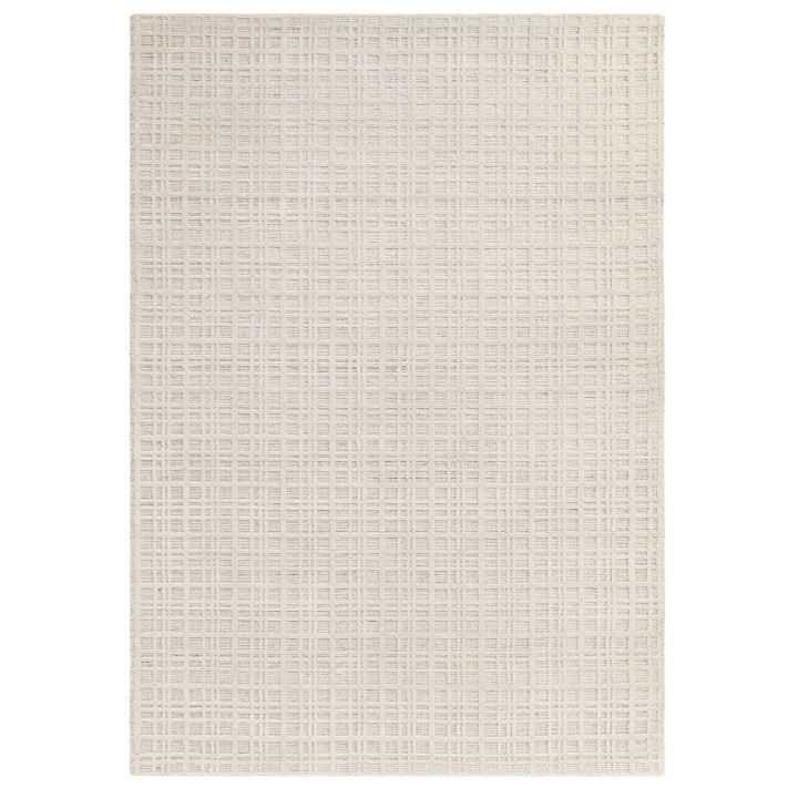 Tappeto Thatch geometrico crema e bianco sporco