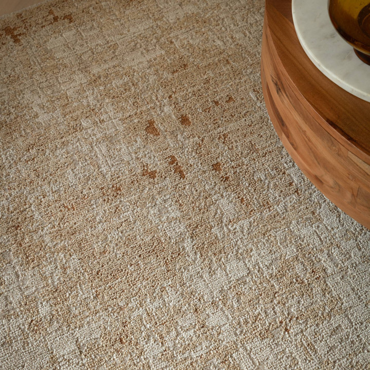 Tappeto Heriz medaglione beige e beige chiaro 80