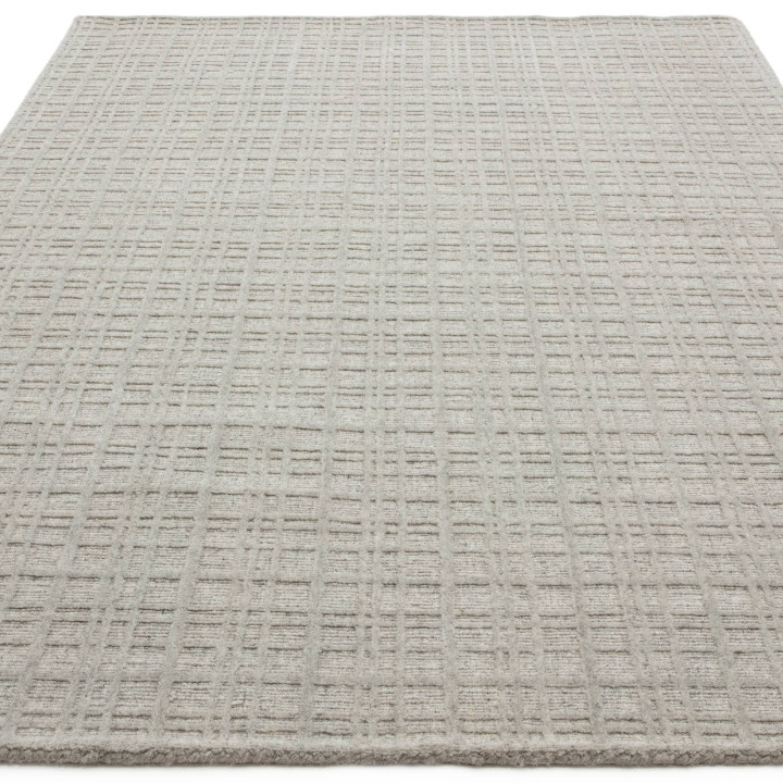 Tappeto Thatch geometrico grigio e argento 160x2