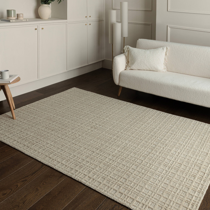 Tappeto Thatch geometrico beige e sabbia 160x230