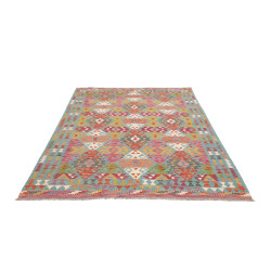 Tappeto Kilim Afghanistan 165x246 Azzurro Rosa
