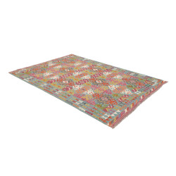 Tappeto Kilim Afghanistan 165x246 Azzurro Rosa