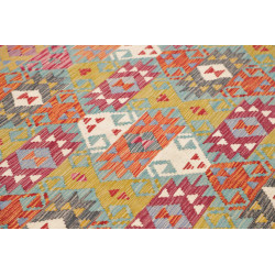 Tappeto Kilim Afghanistan 165x246 Azzurro Rosa
