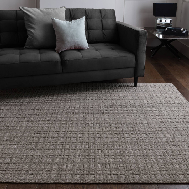 Tappeto Thatch geometrico marrone taupe e tortor