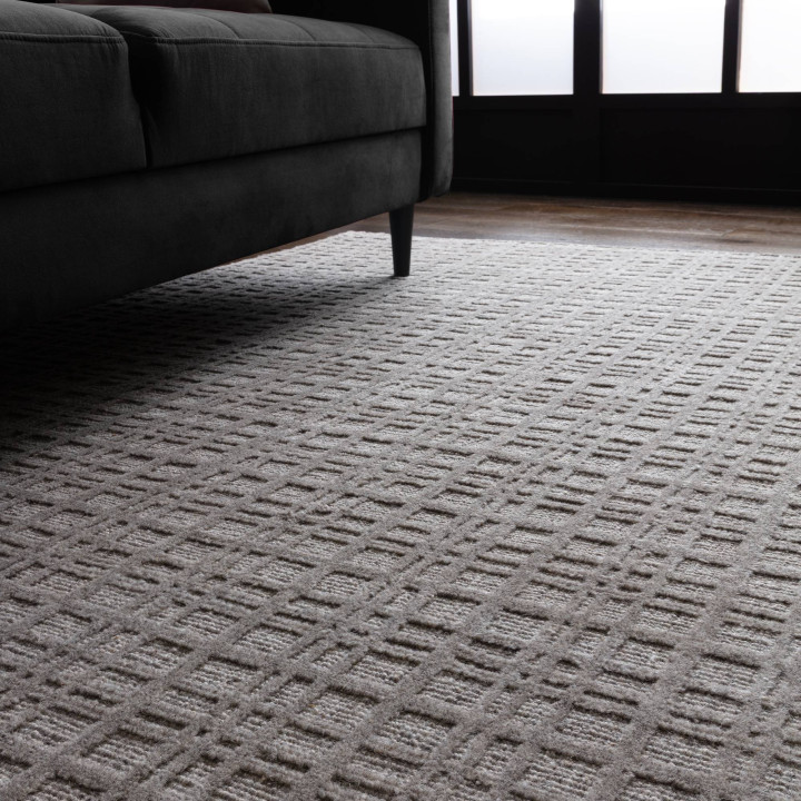 Tappeto Thatch geometrico marrone e tortora 200x