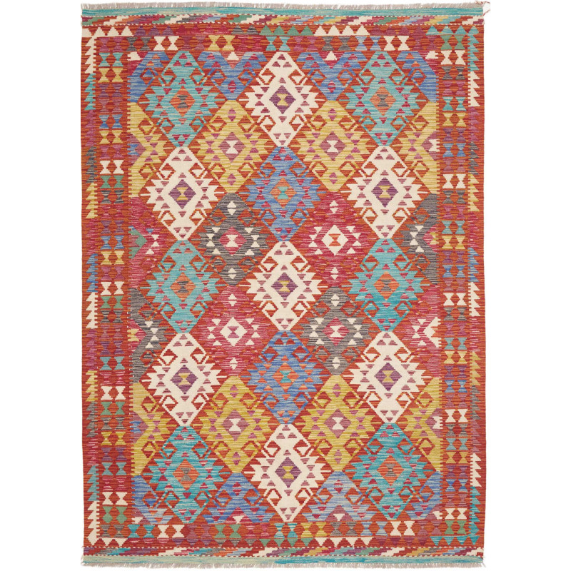 Tappeto Kilim Afghanistan 167x242 Terracotta Ro