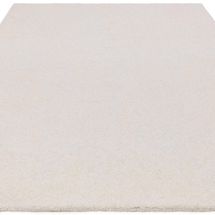 Rug Theodore plain cream white ivory 200x290 cm